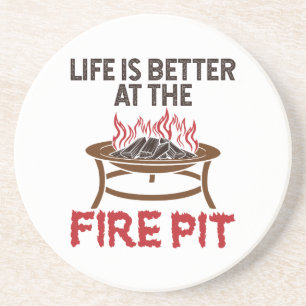 Het leven is beter in de brandpas zandsteen onderzetter