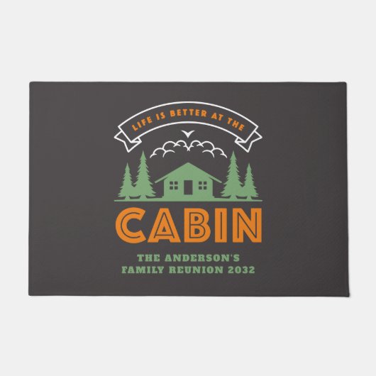 Het leven is beter in de Cabin Family Reunion Deurmat (Voorkant)