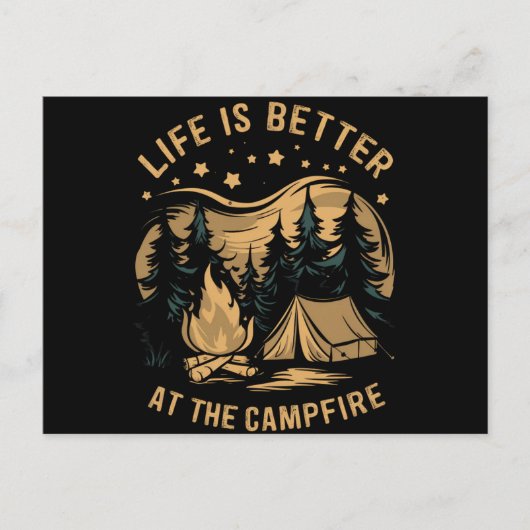 Het leven is beter in de Camper Camper Camp Campin Briefkaart (Voorkant)