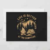 Het leven is beter in de Camper Camper Camp Campin Kaart (Voorkant)