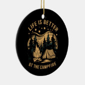 Het leven is beter in de Camper Camper Camp Campin Keramisch Ornament (Rechts)