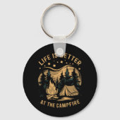 Het leven is beter in de Camper Camper Camp Campin Sleutelhanger (Voorkant)