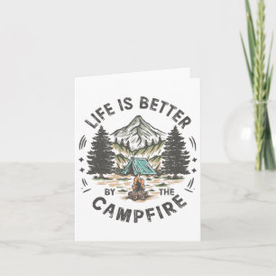 Het leven is beter in de campfire Funny Camping Kaart