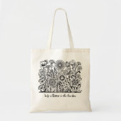 Het leven is beter in de Canvas tas van de Floral  (Voorkant)