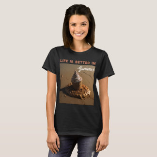 Het leven is beter in de gewoonte van het zomerstr t-shirt