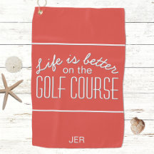 Het leven is beter in de Golfcursus Typografie Red