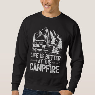 Het leven is beter in de kampeercampagne trui