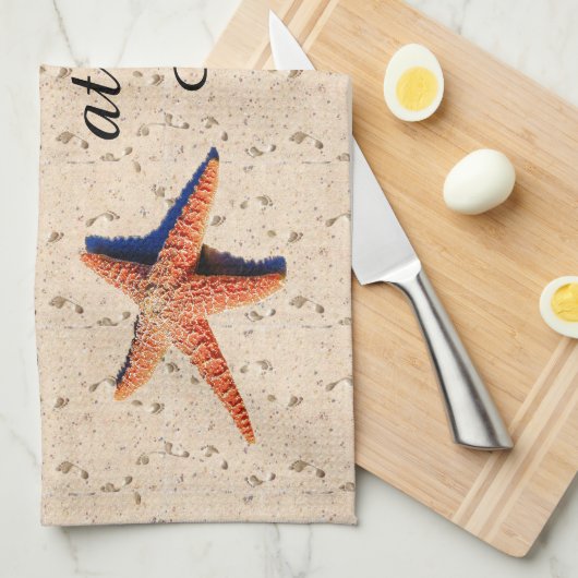 Het leven is beter in de keuken op het strand theedoek (Quarter Fold)