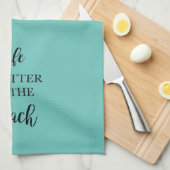 Het leven is beter in de keuken van het strand theedoek (Quarter Fold)