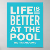 Het leven is beter in de pool Persoonlijk afdrukke Poster (Voorkant)