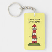 Het leven is beter in de schattige vuurtoren op he sleutelhanger (Voorkant)