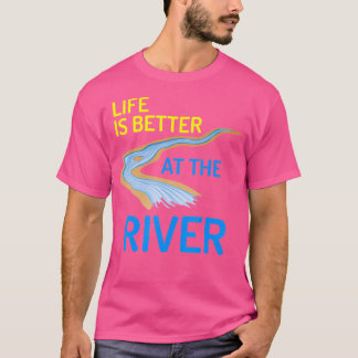 Het leven is beter in de Shirt Float Camping T