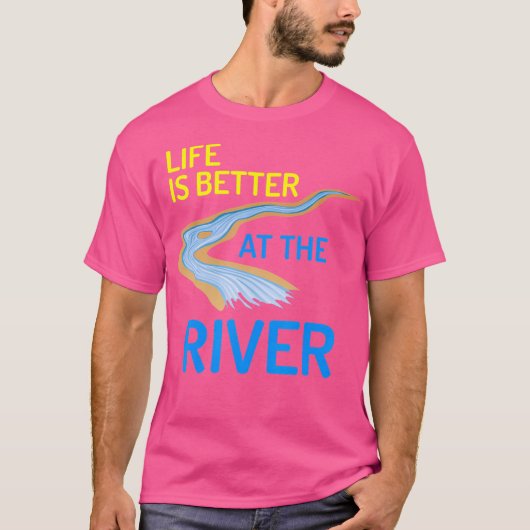 Het leven is beter in de Shirt Float Camping T (Voorkant)