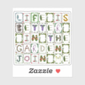 Het leven is beter in de tuin \ Tuinman Lover Sticker (Vel)