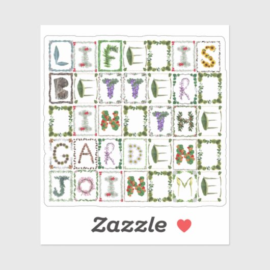 Het leven is beter in de tuin \ Tuinman Lover Sticker (Vel)