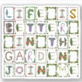 Het leven is beter in de tuin \ Tuinman Lover Sticker (Voorkant)