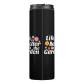 Het leven is beter in de tuin - Zinnia Flower Thermosbeker (Achterkant)