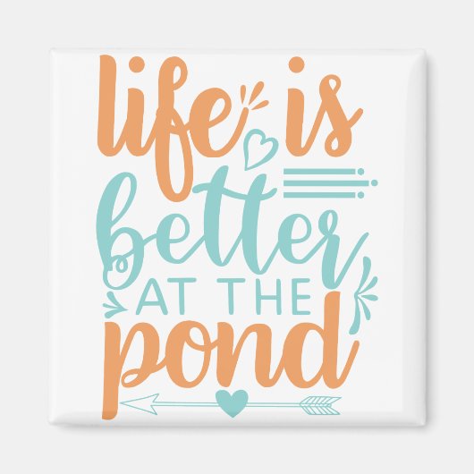 het leven is beter in de vijver magneet (Voorkant)