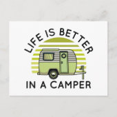 Het leven is beter in een Camper Briefkaart (Voorkant)