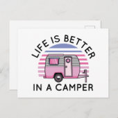 Het leven is beter in een Camper Briefkaart (Voorkant / Achterkant)