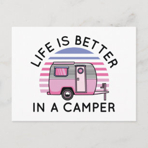 Het leven is beter in een Camper Briefkaart
