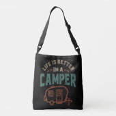 Het leven is beter in een Camper Crossbody Tas (Achterkant)