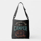 Het leven is beter in een Camper Crossbody Tas (Voorkant)