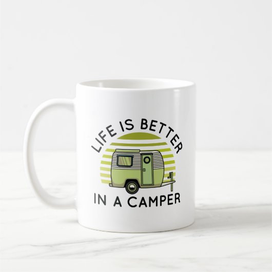 Het leven is beter in een Camper Koffiemok (Links)