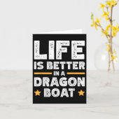 Het leven is beter in een drakenboot kaart (Gele Bloem)