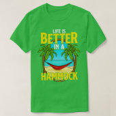 Het leven is beter in een Hammock Beach zomer T-shirt (Design voorkant)