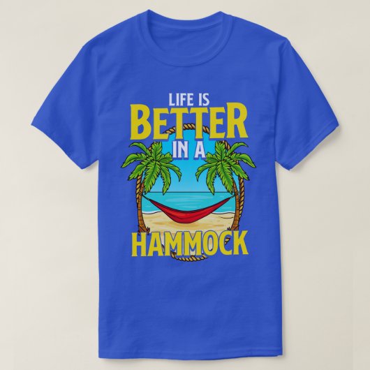 Het leven is beter in een Hammock Beach zomer T-shirt (Design voorkant)