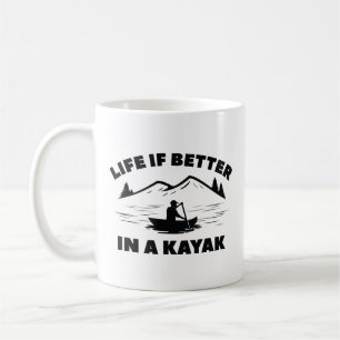 Het leven is beter in een Kayak Koffiemok