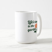 Het leven is beter in een tuin koffiemok (Voorkant rechts)
