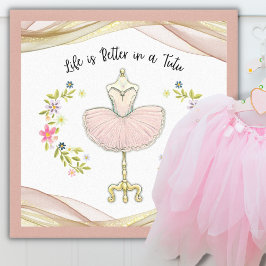 Het leven is beter in een Tutu Canvas Print