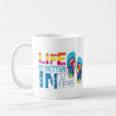 Het leven is beter in flip flip koffiemok (Links)