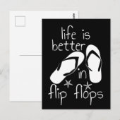 Het Leven Is Beter In Flip Flops Briefkaart (Voorkant / Achterkant)