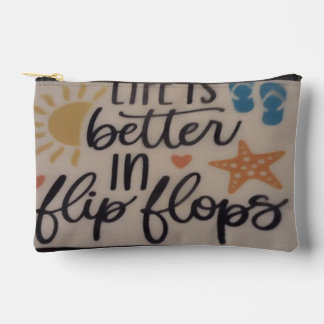 het leven is beter in flip flops cosmetische tas