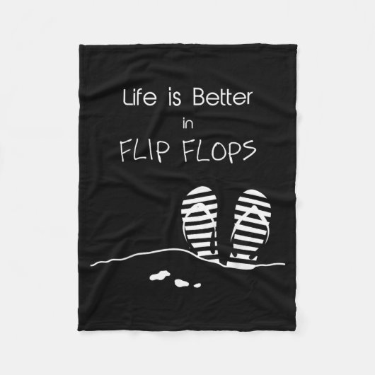 Het leven is beter in Flip Flops Fleece Deken (Voorkant)