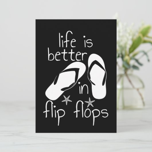 Het Leven Is Beter In Flip Flops Kaart (Staand voorkant)