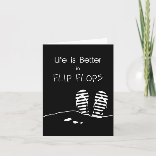 Het leven is beter in Flip Flops Kaart (Voorkant)