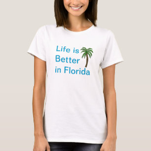 Het leven is beter in Florida Palm Tree T-shirt