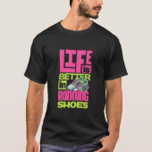 Het leven is beter in hardloopschoenen - Runner's T-shirt (Voorkant)