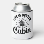 Het leven is beter in het grappige citaat van Cabi Blikjeskoeler (Blikje Achterkant)