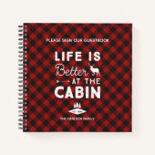 Het leven is beter in het Guest Book uit de Cabin  Notitieboek (Voorkant)