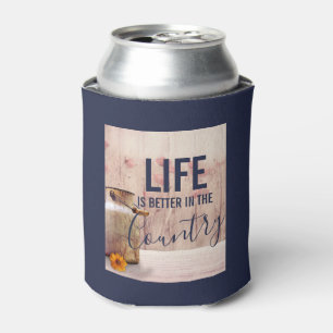 Het leven is beter in het land Citaat met Melk Kan Blikjeskoeler