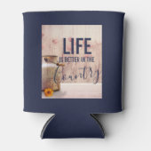 Het leven is beter in het land Citaat met Melk Kan Blikjeskoeler (Voorkant)