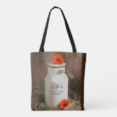 Het leven is beter in het land Citaat met Melk Kan Tote Bag (Achterkant)