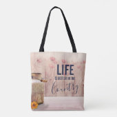 Het leven is beter in het land Citaat met Melk Kan Tote Bag (Achterkant)