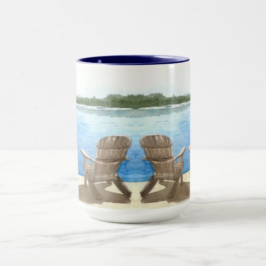 Het leven is beter in het meer, Adirondack-stoelen Mok (Midden)