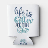 Het leven is beter in het meer blikjeskoeler (Achterkant)